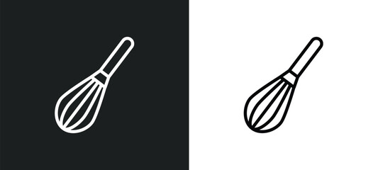 beater icon isolated in white and black colors. beater outline vector icon from kitchen collection for web, mobile apps and ui.