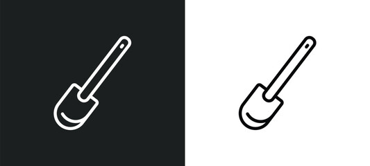 paddle icon isolated in white and black colors. paddle outline vector icon from kitchen collection for web, mobile apps and ui.