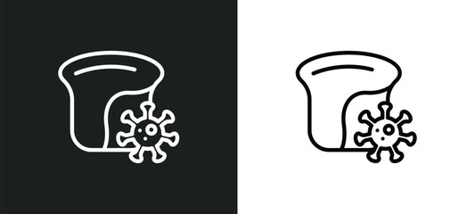mould icon isolated in white and black colors. mould outline vector icon from kitchen collection for web, mobile apps and ui.