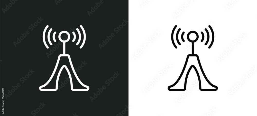 Poster wireless connection icon isolated in white and black colors. wireless connection outline vector icon