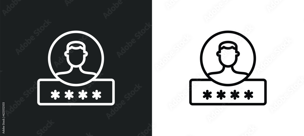 Poster authentication icon isolated in white and black colors. authentication outline vector icon from inte
