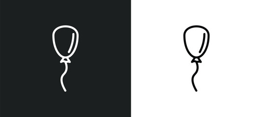 balloon icon isolated in white and black colors. balloon outline vector icon from hotel and restaurant collection for web, mobile apps and ui.