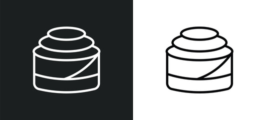 cinnamon roll icon isolated in white and black colors. cinnamon roll outline vector icon from hotel and restaurant collection for web, mobile apps and ui.