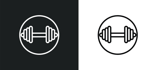 weightlifting icon isolated in white and black colors. weightlifting outline vector icon from health and medical collection for web, mobile apps and ui.