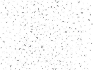 Holiday Rectangular Silver Confetti