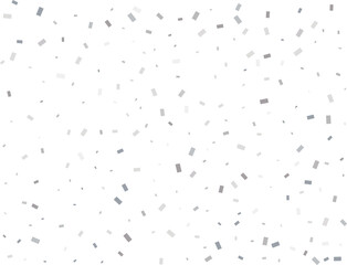 Holiday Rectangular Silver Confetti