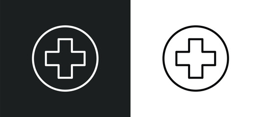Obraz premium medical icon isolated in white and black colors. medical outline vector icon from health and medical collection for web, mobile apps and ui.