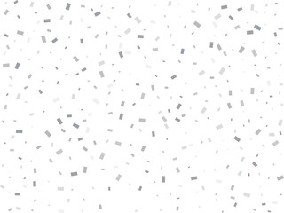 Holiday Rectangular Silver Confetti
