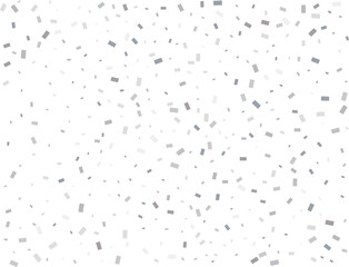Holiday Rectangular Silver Confetti