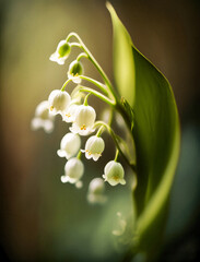 Elegant Lily of the Valley: Bokeh Photography - generative ai