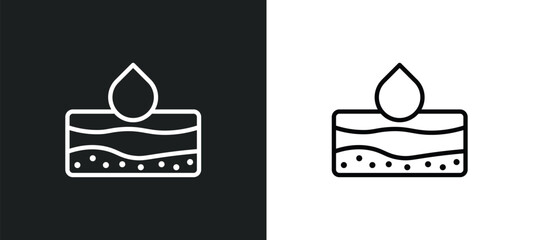hydratation icon isolated in white and black colors. hydratation outline vector icon from gym and fitness collection for web, mobile apps and ui.