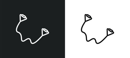 exercise bands icon isolated in white and black colors. exercise bands outline vector icon from gym and fitness collection for web, mobile apps and ui.