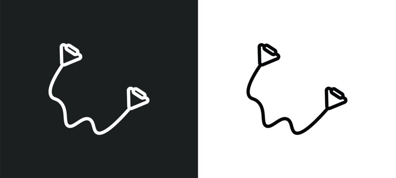exercise bands icon isolated in white and black colors. exercise bands outline vector icon from gym and fitness collection for web, mobile apps and ui.