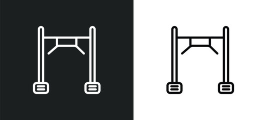 training apparatus icon isolated in white and black colors. training apparatus outline vector icon from gym and fitness collection for web, mobile apps and ui.