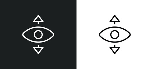 perspective icon isolated in white and black colors. perspective outline vector icon from geometric figure collection for web, mobile apps and ui.