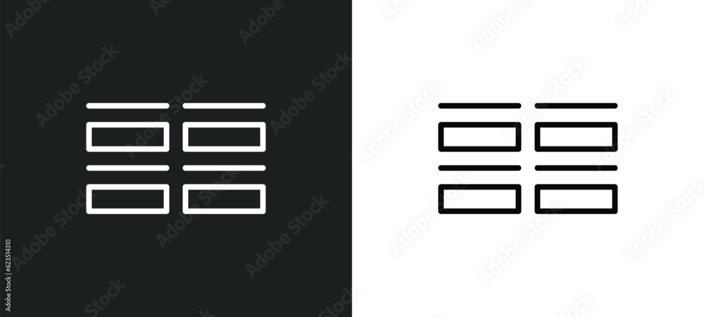 Poster array icon isolated in white and black colors. array outline vector icon from geometry collection fo