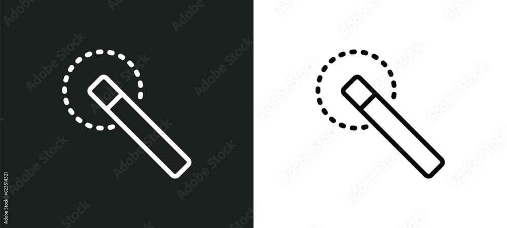 Poster quick selection icon isolated in white and black colors. quick selection outline vector icon from ge