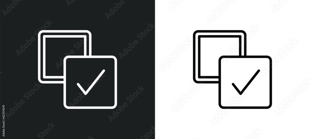 Poster select all icon isolated in white and black colors. select all outline vector icon from geometry col