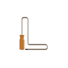 Screwdriver 3D Alphabet or PNG Letters