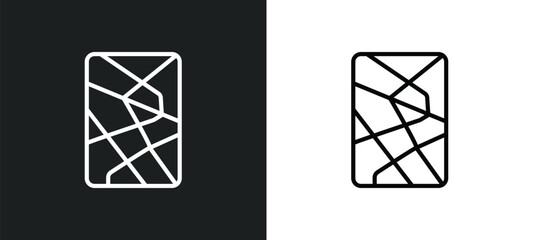 fragments icon isolated in white and black colors. fragments outline vector icon from general collection for web, mobile apps and ui.
