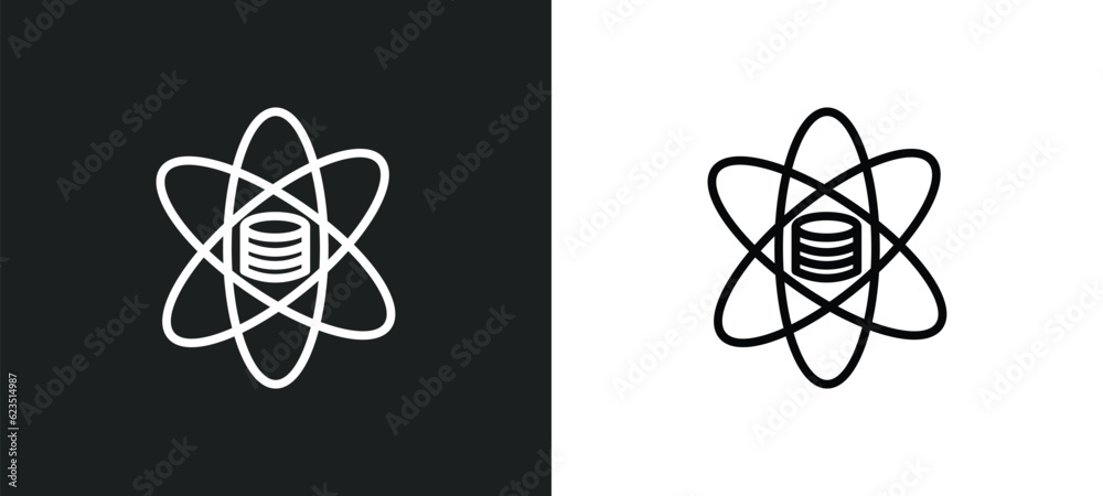Poster data science icon isolated in white and black colors. data science outline vector icon from general 