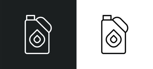 engine oil icon isolated in white and black colors. engine oil outline vector icon from general collection for web, mobile apps and ui.