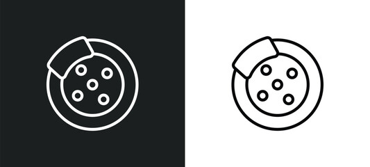 disk brake icon isolated in white and black colors. disk brake outline vector icon from general collection for web, mobile apps and ui.