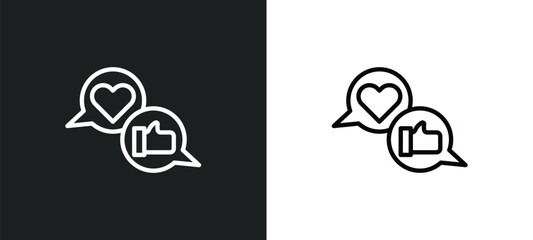 brand engagement icon isolated in white and black colors. brand engagement outline vector icon from general collection for web, mobile apps and ui.