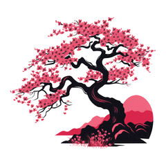 Tree art isolated on white