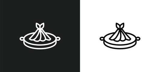 Fototapeta na wymiar fuqi feipian icon isolated in white and black colors. fuqi feipian outline vector icon from food collection for web, mobile apps and ui.