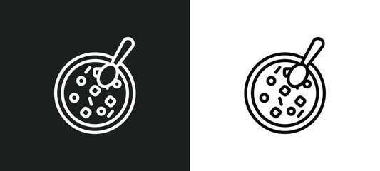 winter melon soup icon isolated in white and black colors. winter melon soup outline vector icon from food collection for web, mobile apps and ui.