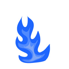 Fototapeta na wymiar Hot Blue Fire Vector Illustration