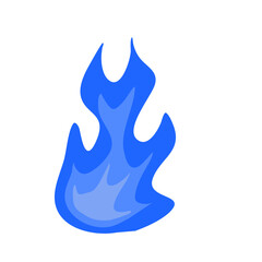 Hot Blue Fire Vector Illustration