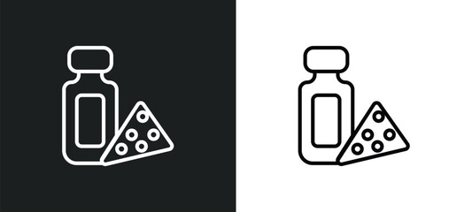 dairy icon isolated in white and black colors. dairy outline vector icon from food collection for web, mobile apps and ui.