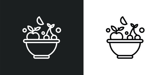 healthy nutrition icon isolated in white and black colors. healthy nutrition outline vector icon from food collection for web, mobile apps and ui.