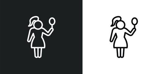 Fototapeta premium pretty human icon isolated in white and black colors. pretty human outline vector icon from feelings collection for web, mobile apps and ui.