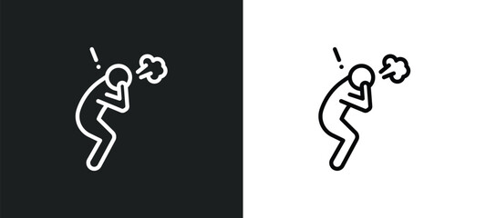 Fototapeta premium pissed off human icon isolated in white and black colors. pissed off human outline vector icon from feelings collection for web, mobile apps and ui.
