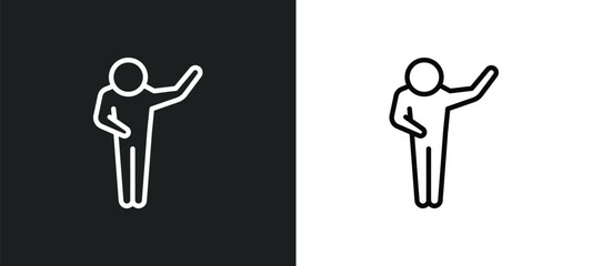 grateful human icon isolated in white and black colors. grateful human outline vector icon from feelings collection for web, mobile apps and ui.