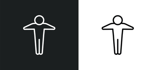 full human icon isolated in white and black colors. full human outline vector icon from feelings collection for web, mobile apps and ui.