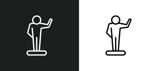 blessed human icon isolated in white and black colors. blessed human outline vector icon from feelings collection for web, mobile apps and ui.