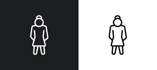 beautiful human icon isolated in white and black colors. beautiful human outline vector icon from feelings collection for web, mobile apps and ui.