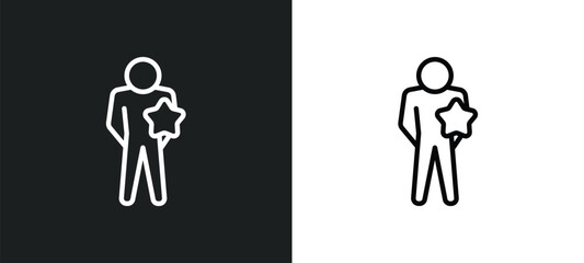 better human icon isolated in white and black colors. better human outline vector icon from feelings collection for web, mobile apps and ui.