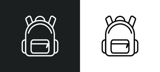 book bag icon isolated in white and black colors. book bag outline vector icon from fashion collection for web, mobile apps and ui.