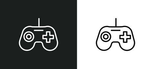 joystick icon isolated in white and black colors. joystick outline vector icon from arcade collection for web, mobile apps and ui.