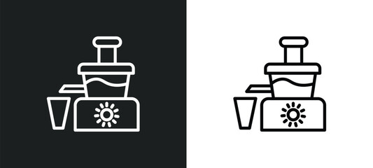 cold-pressed juicer icon isolated in white and black colors. cold-pressed juicer outline vector icon from electronic devices collection for web, mobile apps and ui.