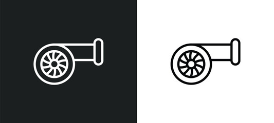 turbine icon isolated in white and black colors. turbine outline vector icon from electronic devices collection for web, mobile apps and ui. © Farahim