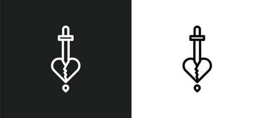 romeo and juliet icon isolated in white and black colors. romeo and juliet outline vector icon from education collection for web, mobile apps ui.