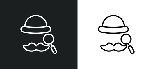 sherlock holmes icon isolated in white and black colors. sherlock holmes outline vector icon from education collection for web, mobile apps and ui.