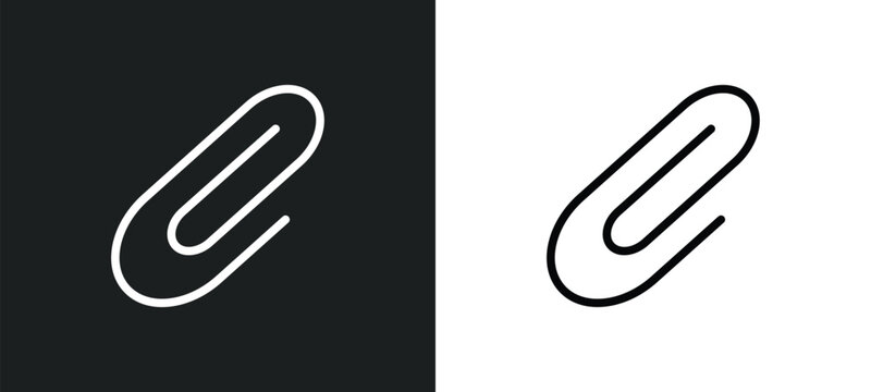 attachment icon isolated in white and black colors. attachment outline vector icon from education collection for web, mobile apps and ui.