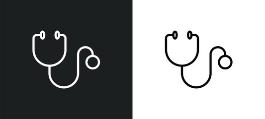 cardiology tool icon isolated in white and black colors. cardiology tool outline vector icon from education collection for web, mobile apps and ui.